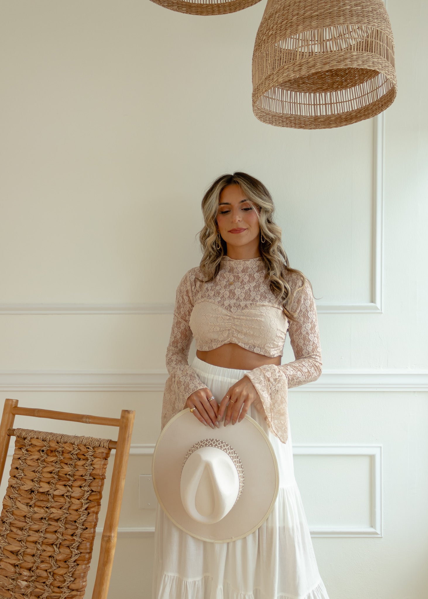 Modern Romance High Neck Lace Crop Top