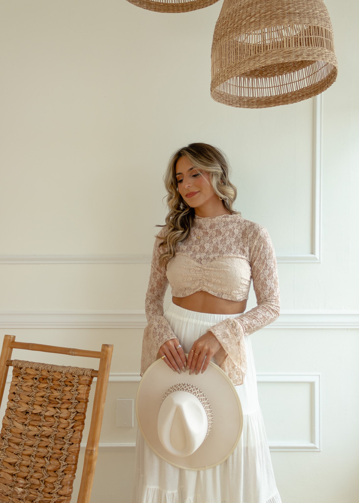 Modern Romance High Neck Lace Crop Top