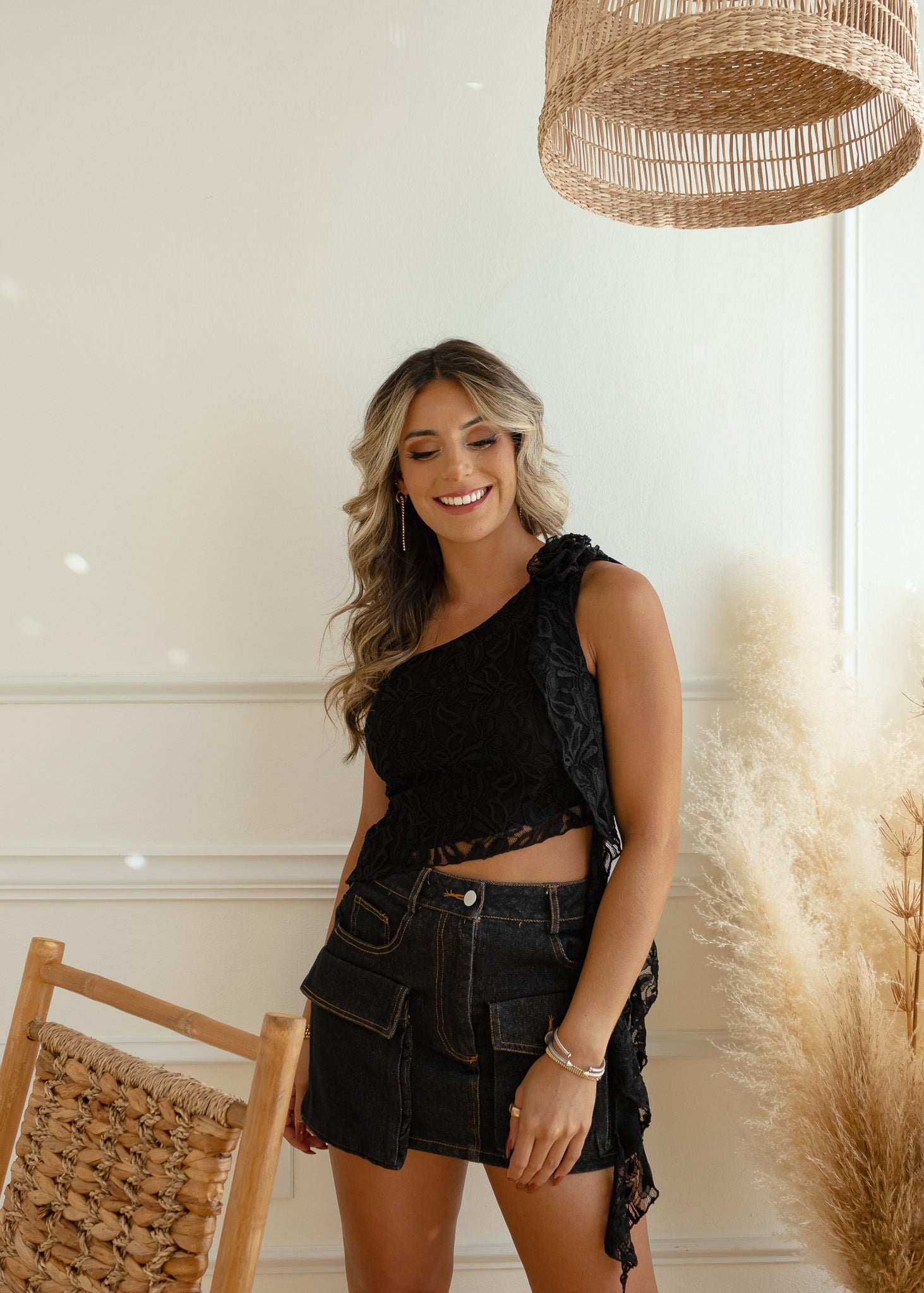 She’s Going Places Denim Cargo Skirt