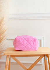 On The Go Terry Quilted Makeup Bag