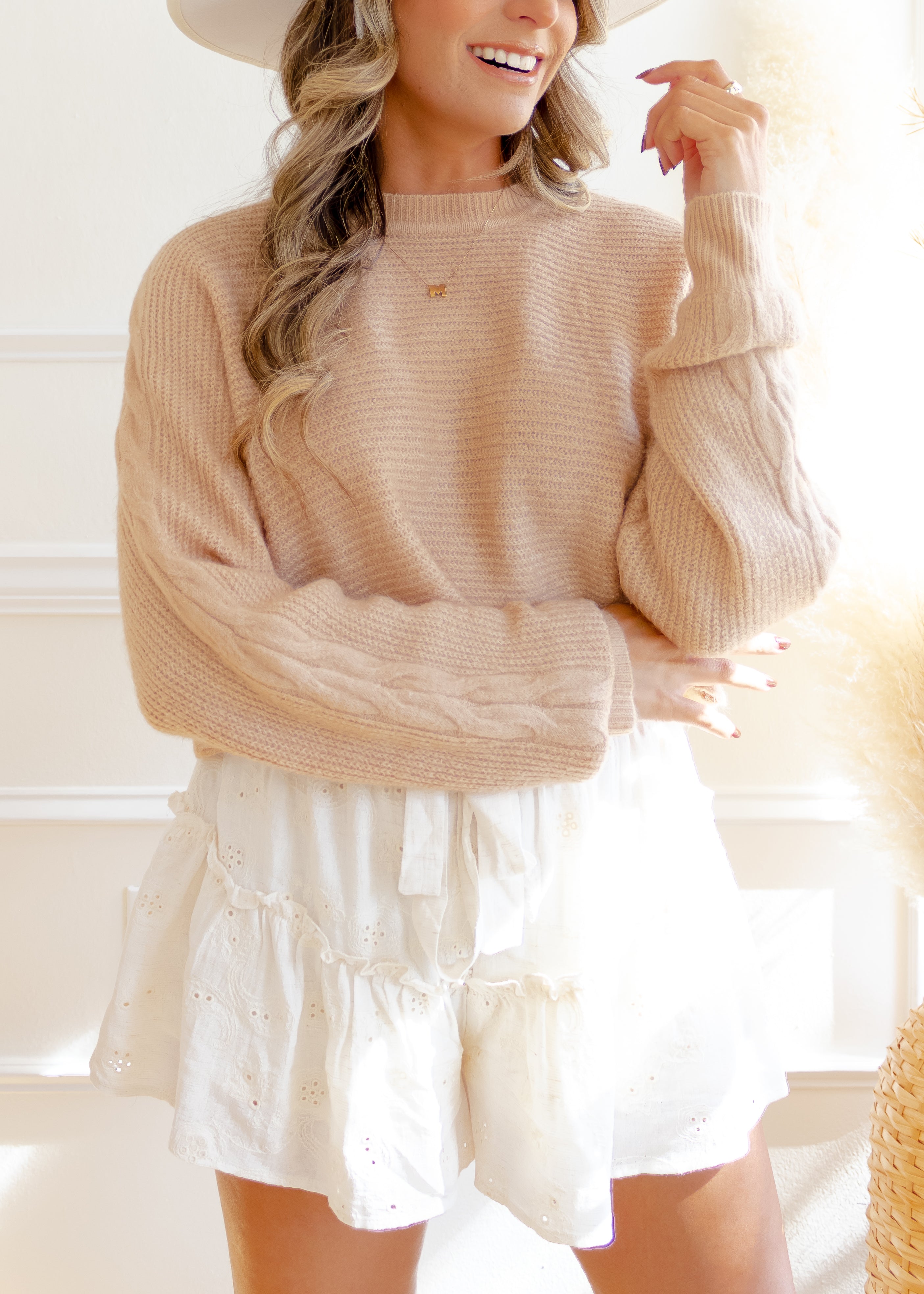 Cozy Night Knit Cropped Sweater
