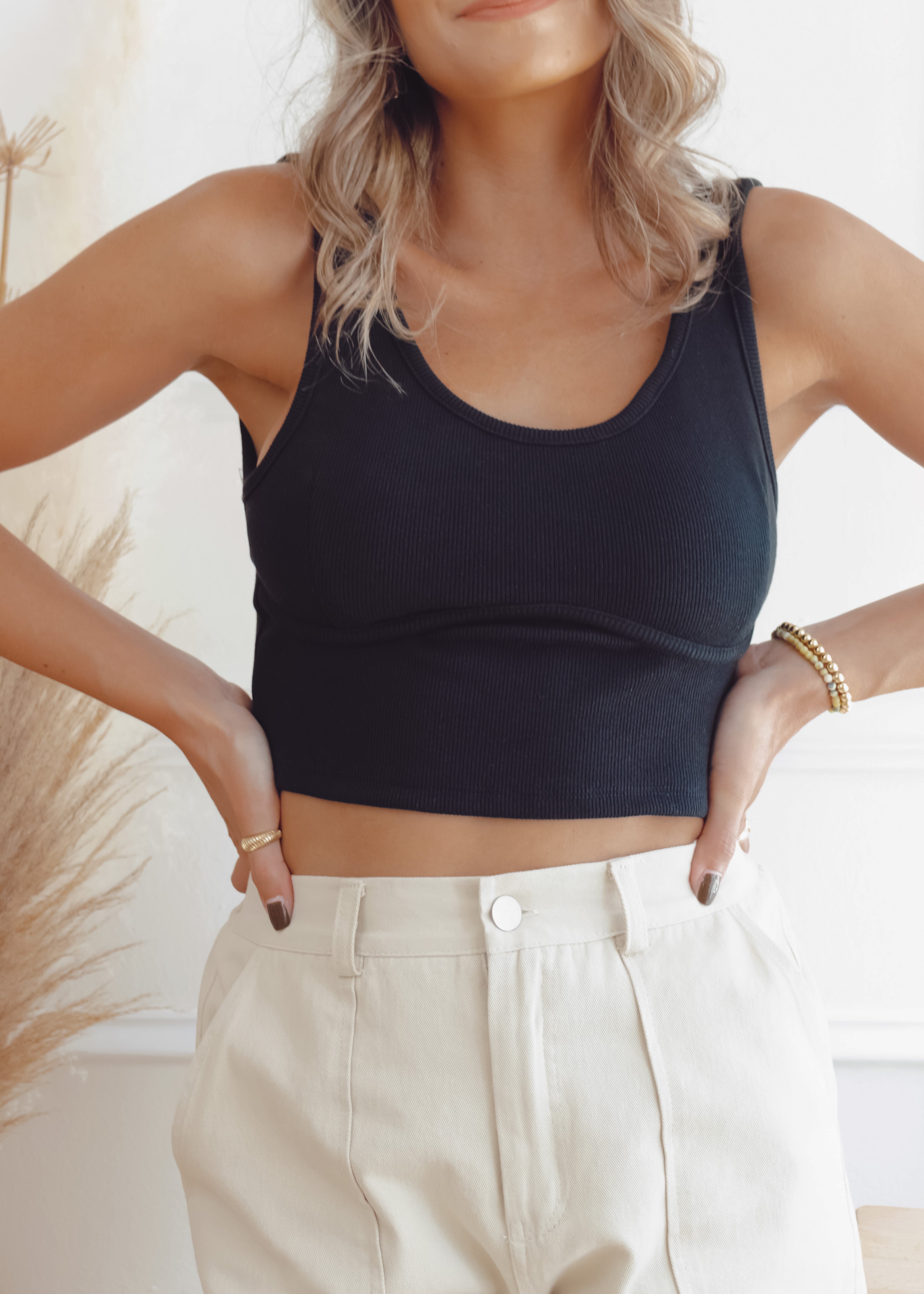 Not your Average Black Outlined Crop Top