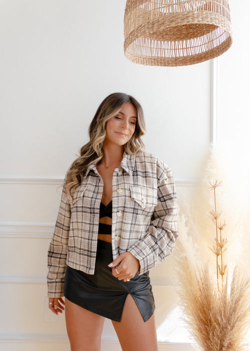 When The Sun Goes Down Plaid Jacket
