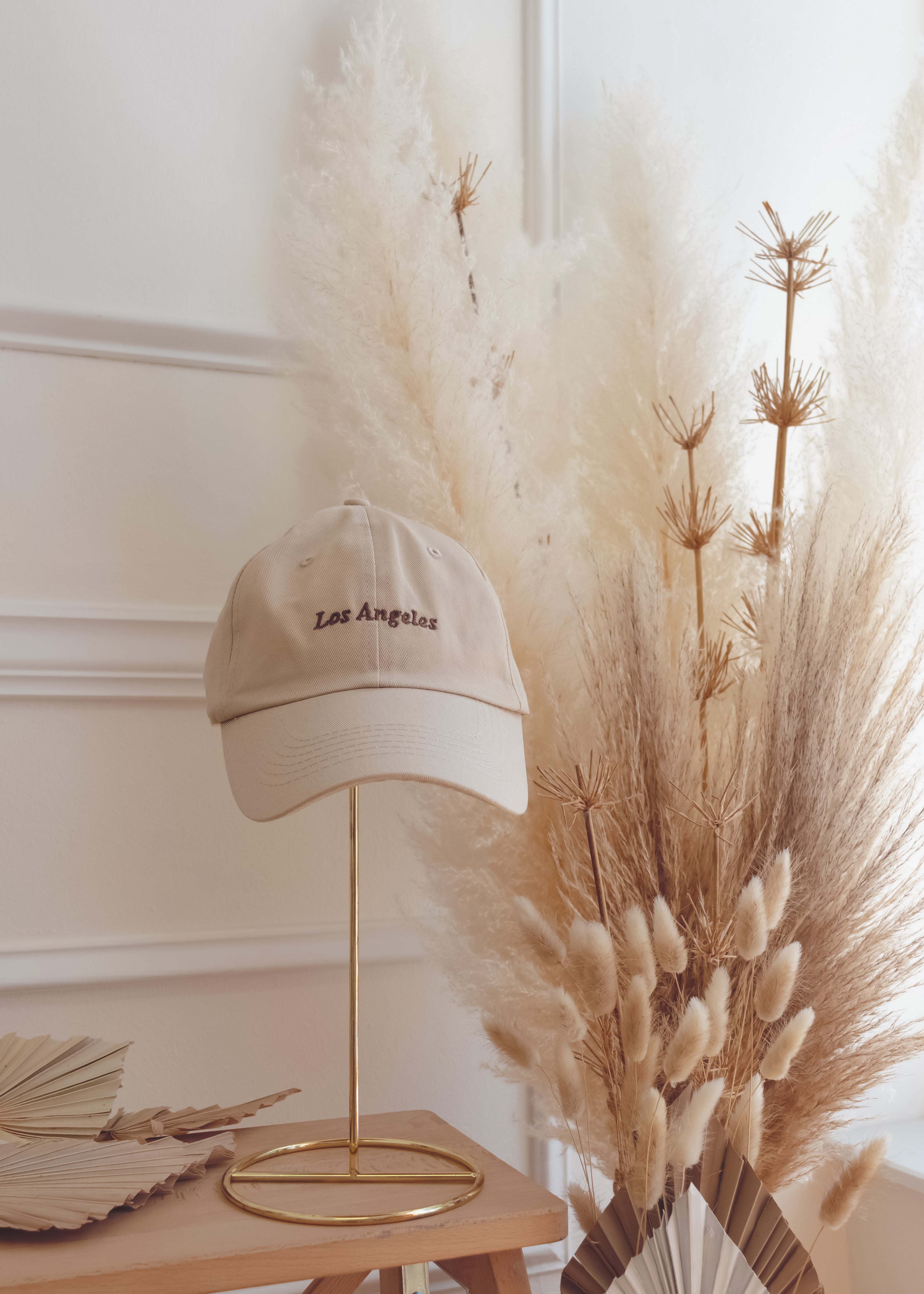 Los Angeles Beige Embroidered Baseball Cap
