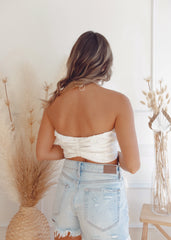 Sun Shining Day Eyelet Crop Top